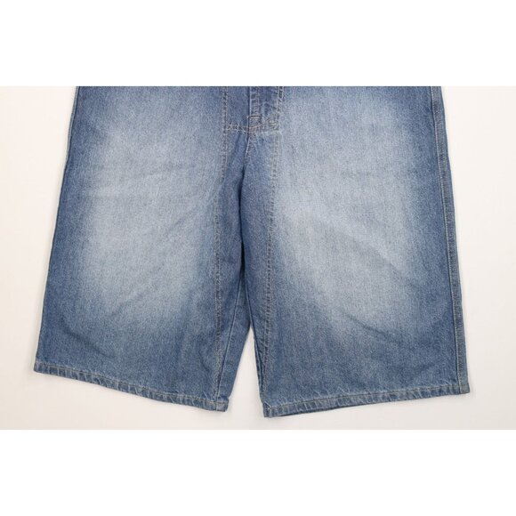 Deadstock Vtg 90s Marithe Francois Girbaud Mens 31 Baggy Denim Jean Shorts Blue - Picture 4 of 10